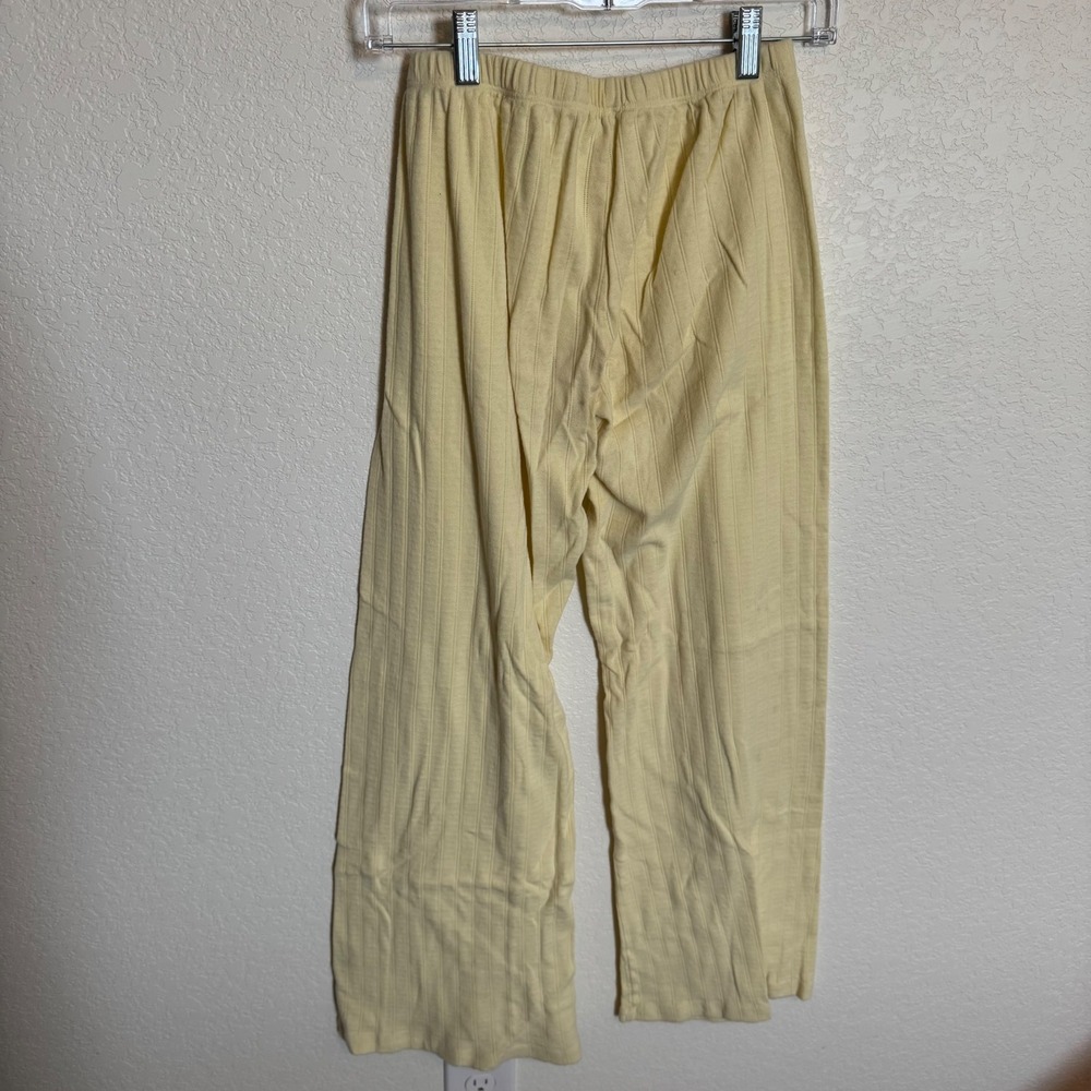 Cozy Soft Girl Pointelle Set Active Lounge Pants XS Butter Yellow - Picture 2 of 3
